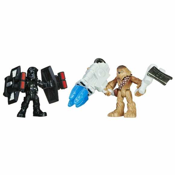 Star Wars Galactic Heroes Chewbacca & First Order TIE Pilot Hasbro Sealed - Picture 3 of 8